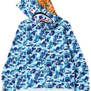 BAPE ABC Camo Shark Full Zip Hoodie 'Blue'